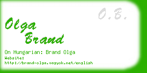 olga brand business card